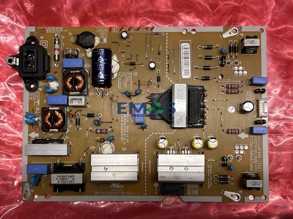 EAY64491201  POWER SUPPLY FOR LG 49UJ651V-ZA.BEKTLJP (EAX67128101(2.1))