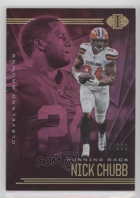 2020 Panini Illusions Trophy Collection Pink /399 Nick Chubb #56 1k0w