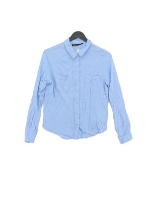 Tally Weijl Women's Shirt S Blue 100% Viscose Long Sleeve Collared Basic