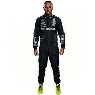Customized Lewis Hamilton 2024 Petronas F1 Go Kart Suit Formula 1 Race Suit