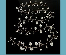 Bride Wedding Hair Vine Pearl Flower Bridal Hair Piece Leaf Hair Accessories ...