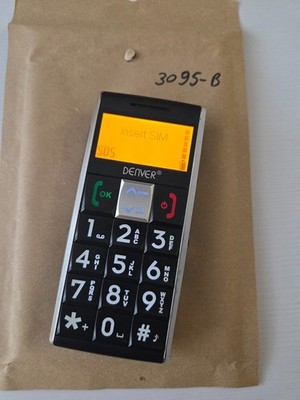Denver GSP100 schwarz (entsperrt) Handy SOS-Tasten große Tasten einfach zu bedienen