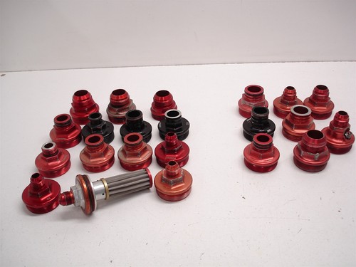 22 NASCAR PETERSON 400 / XRP 71 SERIES INLINE OIL / FUEL FILTER END CAPS ASST