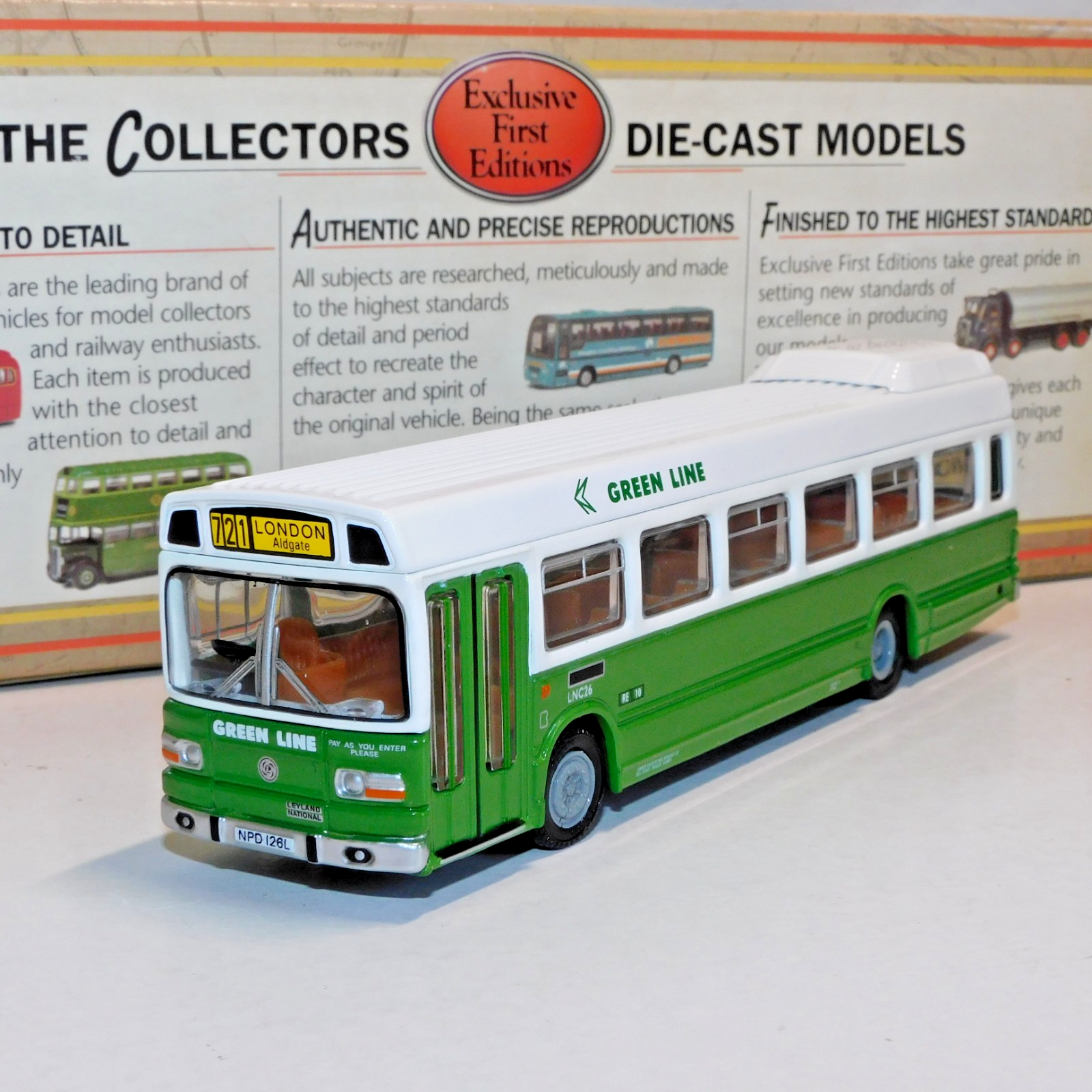 EFE LEYLAND NATIONAL BUS GREEN LINE NBC ROUTE 721 ALDGATE 1/76 17304