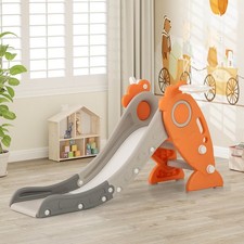 4-in-1 Toddler Slide w/ Basketball Hoop  Ball Ring Toss Game Easy Assembly