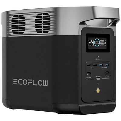 ECOFLOW Delta 2 Powerstation LiFePO 4 Schwarz mit Laderegler