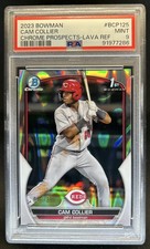 2023 Bowman Cam Collier Chrome Lava Refractor 1st Prospect #/399 Reds PSA 9