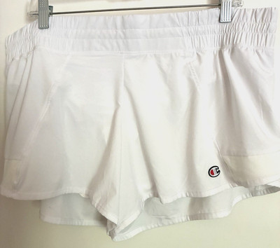 Champion 4'' Absolute Eco Double Dry Sport White Shorts 2XL Women New Tags