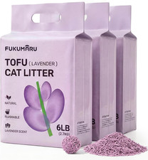 Lavender Scent Tofu Cat Litter - 18Lb, Firm Clumping, Flushable, Low Dust