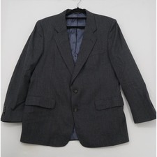 Christian Dior Monsieur Mens Pure Virgin Wool Pinstripe Blazer Grey USA Made