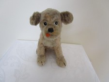 Vintage Steiff Sitting MOPSY Dog Toy 8.5'' Tall 6.5'' Long Swivel Head GC