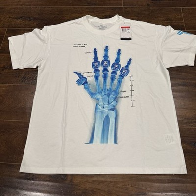 Nike Kobe X-Ray Broken Not Beaten Large White Blue T-Shirt L