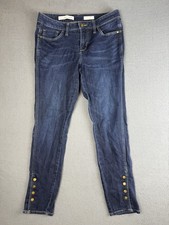 Pilcro Anthropologie Size 28 Denim Pants Button Detail Blue Casual