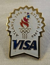Vintage VISA Sponsor Atlanta 1996 Olympics Lapel Pin