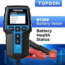 2026 Topdon Bt200 Car Battery Tester 12v Load Tester Charging System Analyzer 2026 Topdon Bt200 Car Battery Tester 12v Load Tester Charging System Analyzer