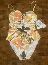 Roxy PT Beach Classics One Piece Swimsuit Women  s M Floral Tropical NWT