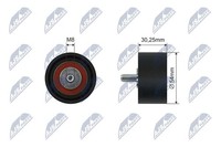 Umlenk-/FüHrungsrolle Keilrippenriemen NTY RNK-ME-075 Kunststoff FüR Mercedes SL
