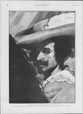 1901 FINE ART Antique Print - Portrait Diego Velasquez Surrender Breda (161)