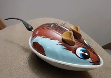 Metal Mouse Wind Up Toy With Tail Tin Toy Rolls Felt Ears With Wind-up Key