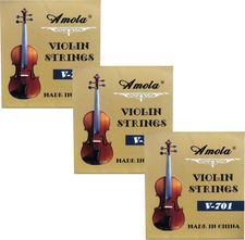 3 Packs Full Set Replacement Stainless Steel 4/4 Size Violin Strings E a D G