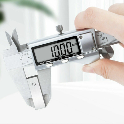 6''150mm Electronic Digital Stainless Steel Vernier Caliper Micrometer LCD Gauge