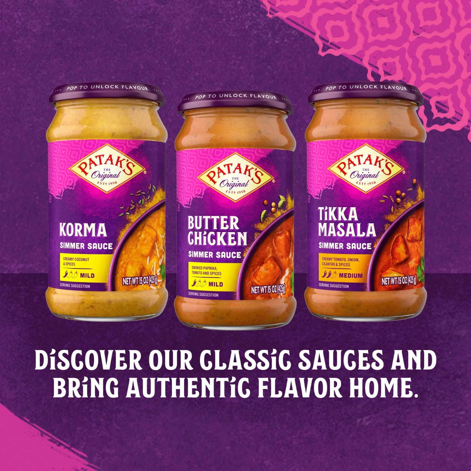 Patak's Butter Chicken Simmer Sauce 15 oz..
