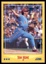 Tom Hume 1988 Score #494 Cincinnati Reds MLB READ FREE SHIPPING AutographDen