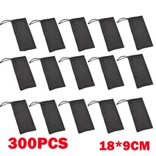 300Pc 18 9cm Black Micro Fiber Sunglasses Carrying Pouch Soft Case Glasses Bags