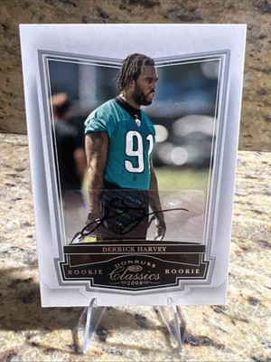 2008 Donruss Classics Rookie Derrick Harvey AUTO /499! Jacksonville Jaguars #207
