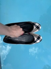 Burberry Women's Nova Check Ballet Flats 36.5 US 6.5 Authentic Made In Itlay