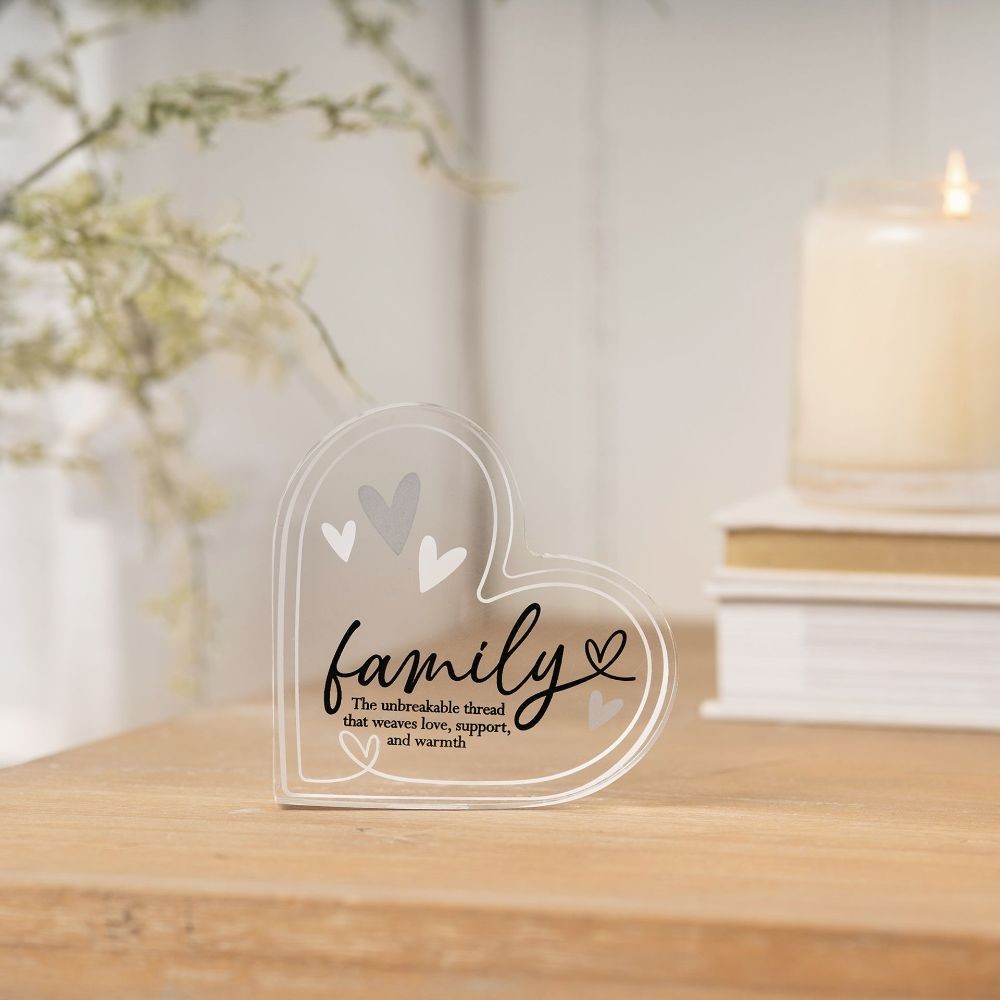 With Love Acrylic Heart Family