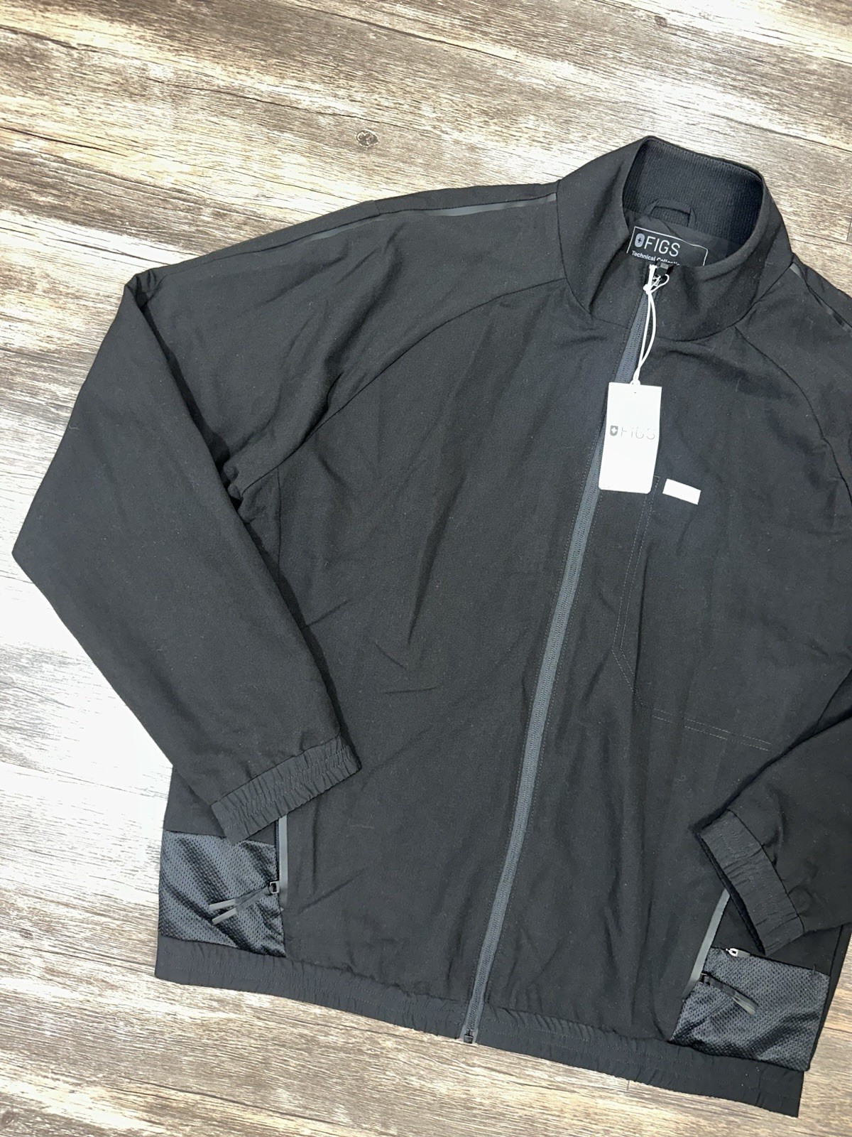 FIGS Cobaki Mens Performance Scrub Jacket XL Black Full Zip Medical Technical Co image 3