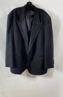 Oscar de la Renta Men's Tuxedo Jacket Black Satin Lapel Single Button Sz 48S — photo 1