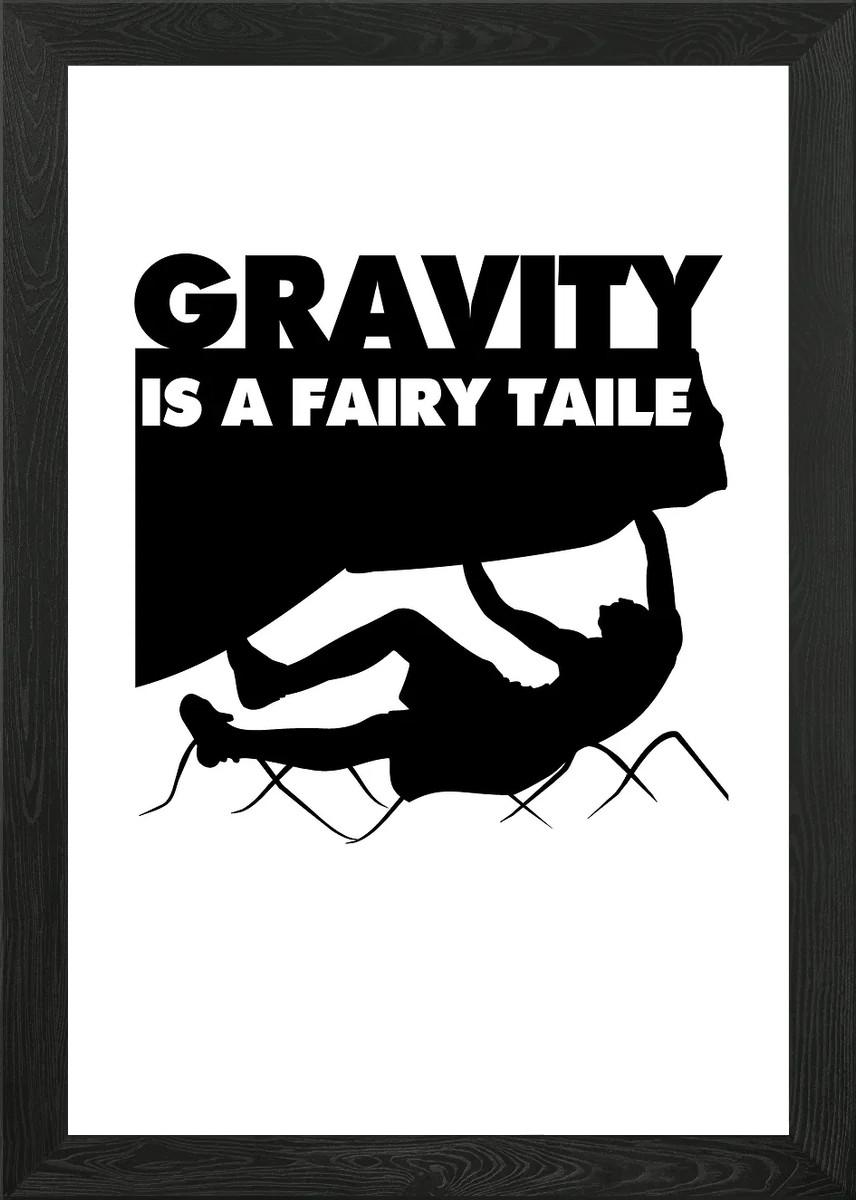 Póster de arte de pared enmarcado Gravity Is A Fairy Taile lienzo impresión cuadro