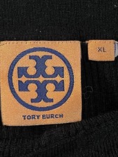 Tory Burch Ribbed Knit Wool Blend Leggings Thona Black Women s XL Ret. 150 Lux