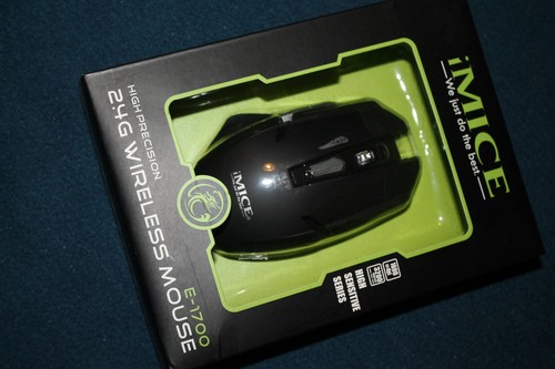 iMice PC Gaming Maus E-1700 - USB Funk 2,4Ghz - 2x AAA Schacht - 3200 DPI max - 第 1/4 張圖片