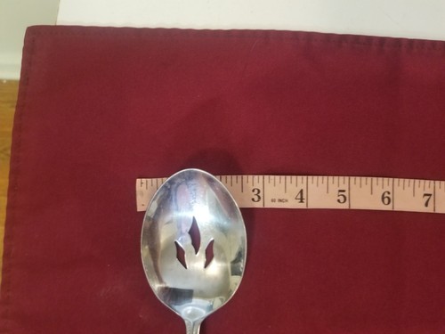 Vintage AdCraft Slotted Pierced Serving Spoon Stainless Steel Plaza 10.5" - Picture 7 of 9