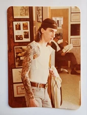 original vintage 1970s danny fowler virginia VA tattooed man tattoo photo 3.5x5