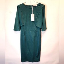 Grace Karin New Green Bodycon Stretch Midi Dress Flap Sleeves Womens Size M