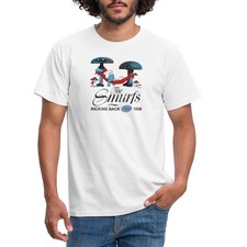 Schlümpfe Retro Design Mit Schlafendem Schlumpf Männer T-Shirt