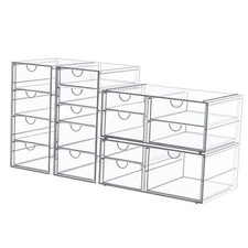 Makeup Organizer With 16 Drawers, 4 Pcs Desktop Office Supplies, Desk
