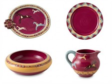 Pendleton Home Collection Southwestern Geometric Red Ceramic Set