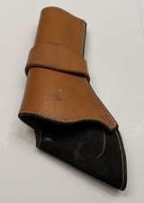 Vintage Handcrafted Leather Holster Tan/Saddle Brown High Quality Stitching