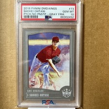 2018 PANINI DIAMOND KINGS SHOHEI OHTANI PITCHING GRAY FRAME /99 RC ROOKIE PSA 10
