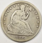 1866-S SEATED LIBERTY HALF DOLLAR ~ SOLID FINE!  INV#4