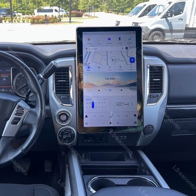 10'' Rotated Android 15 Carplay Car GPS Stereo Radio For 2017-2019 Nissan Titan