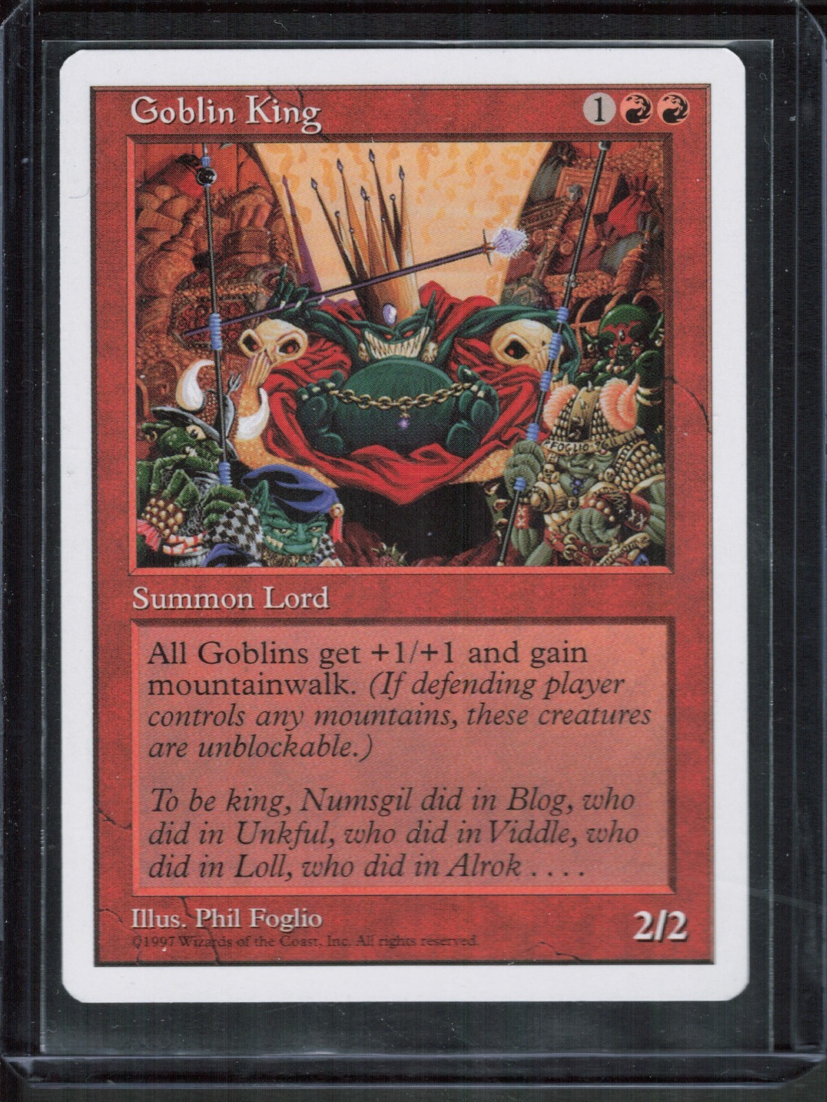 Magic The Gathering MTG - Fifth Edition 5ED 1997 - #236 Goblin King NM  x1  LOT1