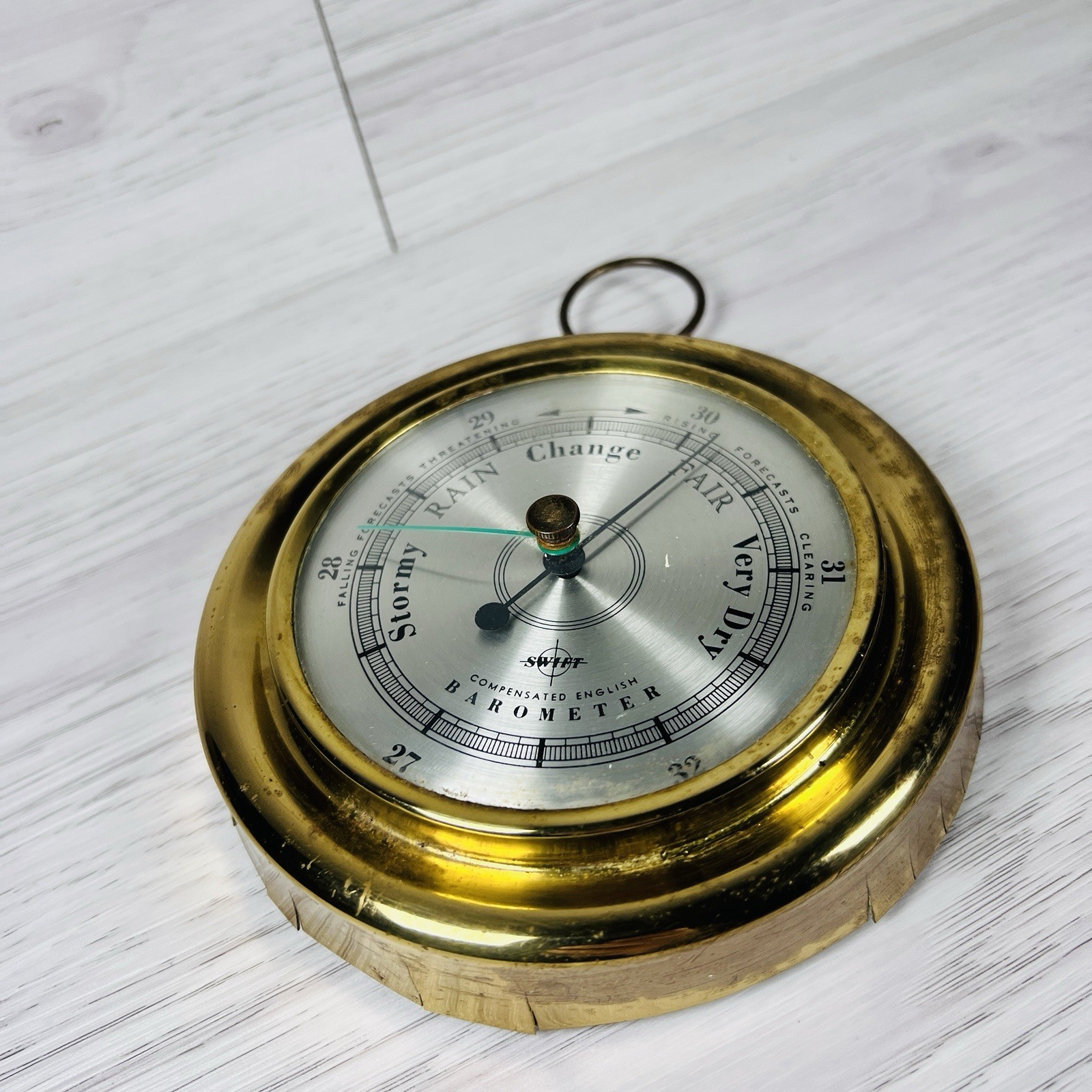 Vantage Barometer Swift Pilot Marine Rain Change Fair Compensated English Decor