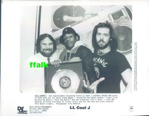 Press Photo: LL COOL J & RICK RUBIN 8x10 B&W 1986