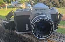 Nikon Nikkormat FTN 35mm SLR Film Camera w/ Nikkor-H 50mm Lens  Vivitar 2600